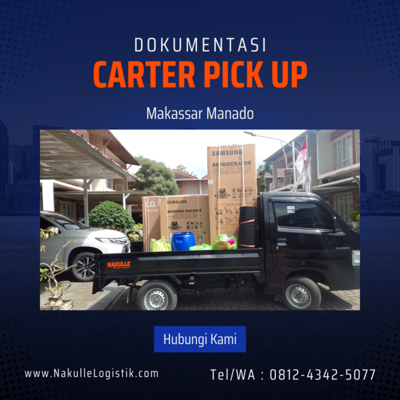 sewa carter pick up makassar manado